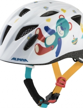 ALPINA Cyklistická prilba Ximo biela-medvedík
