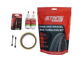 STAN´S NO TUBES ROAD Sada pre bezdušové pneumatiky - tmel 118ml (2x59ml), vložka 21mm, kľúč na ventilku, 55mm ventilka (2ks)