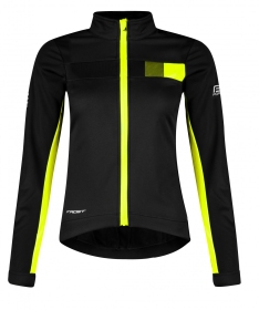 FORCE dámska bunda FROST softshell, čierno-fluo