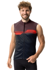 Vaude cyklistický dres bez rukávov Posta, dark oak, pánsky