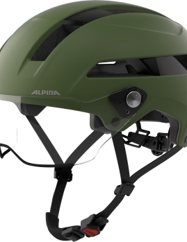 ALPINA Cyklistická prilba BLOOM VISOR MIPS olivová matná