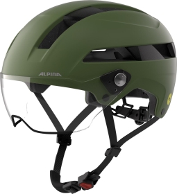 ALPINA Cyklistická prilba BLOOM VISOR MIPS olivová matná