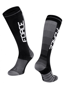 FORCE ponožky COMPRESS, čierno-šedé