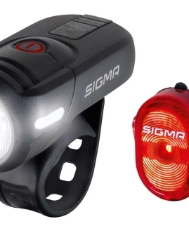 SIGMA Set svetlo predné AURA 45 USB + blikačka Nugget II sada svetiel