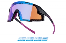 FORCE okuliare GRIP čierno-ružové, fialové kontrastné sklo